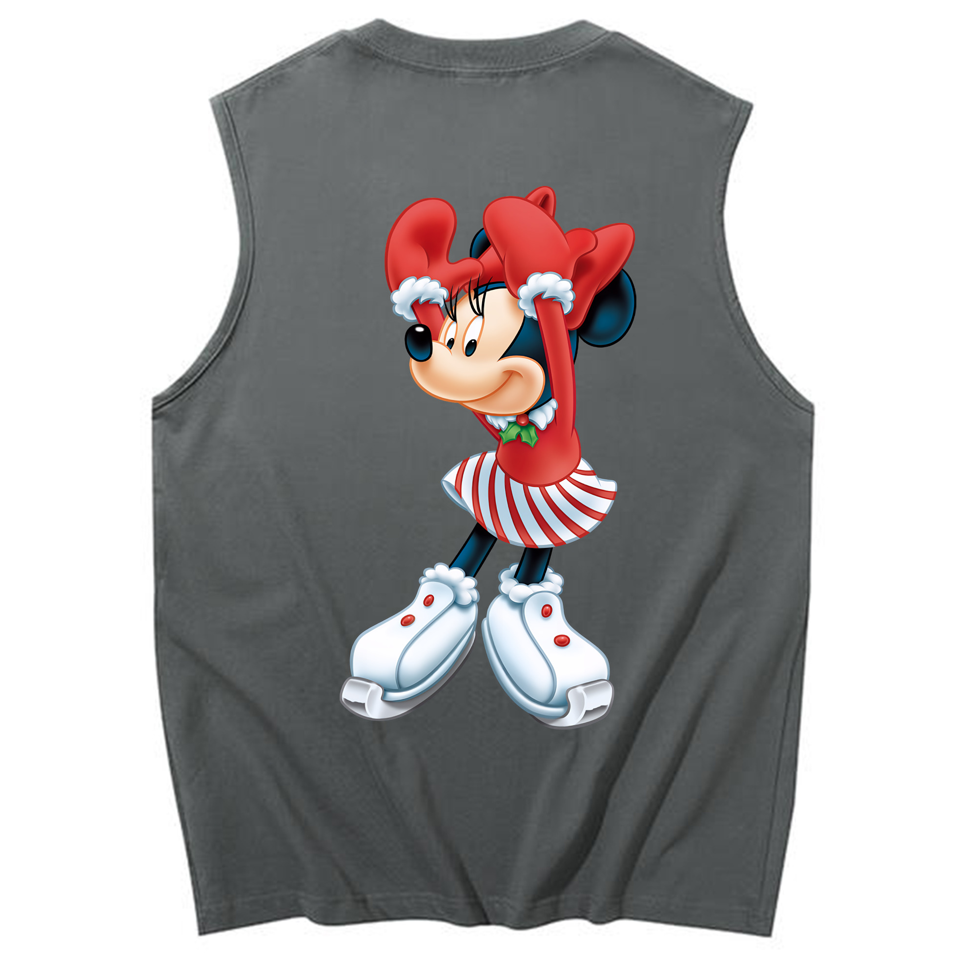 ミッキーマウス Mickey Mouse コットン100％タンクトップ（背面プリント）